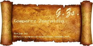Gompercz Zseraldin névjegykártya